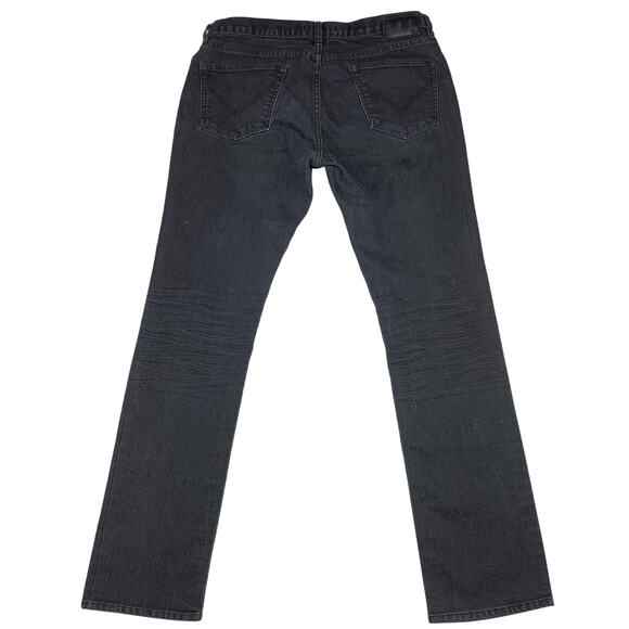 John Varvatos USA Bowery Jeans Mens 33 Black Slim Straight Stretch Meas: 34x32 - Picture 3 of 16